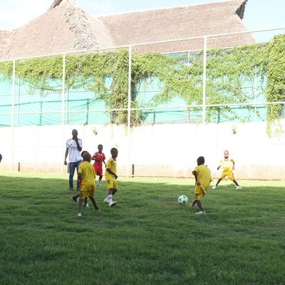 Football on the school pitch